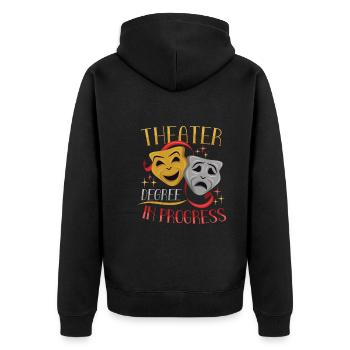 Theatre teacher Drama teacher - Unisex Premium Organic Zip Hoodie - black - Back - Nico (187cm)