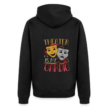 Theatre teacher Drama teacher - Unisex Premium Organic Zip Hoodie - black - Back - Nico (187cm)