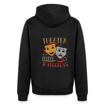 Theatre teacher Drama teacher - Unisex Premium Organic Zip Hoodie - black - Back - Nico (187cm)
