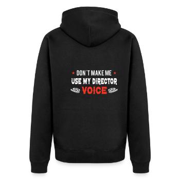 writer producer actor director filmmaker - Unisex Premium Bio Zip Hoodie - Schwarz - Hinten - Nico (187cm)