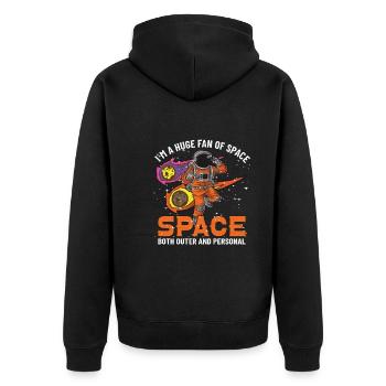 Astronaute Astronomie Système Solaire Espace Enfants - Veste à capuche bio Premium Unisexe - noir - Dos - Nico (187cm)