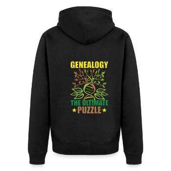 Arbre généalogique Historien de la famille Généalogie Généalogie - Veste à capuche bio Premium Unisexe - noir - Dos - Nico (187cm)