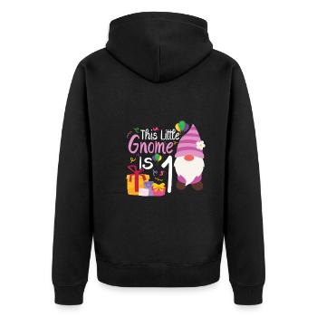 Ce petit gnome est une fille de 5 ans - Veste à capuche bio Premium Unisexe - noir - Dos - Nico (187cm)