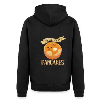 Pancake Maker Pancake Lover Drôle de gaufre - Veste à capuche bio Premium Unisexe - noir - Dos - Nico (187cm)