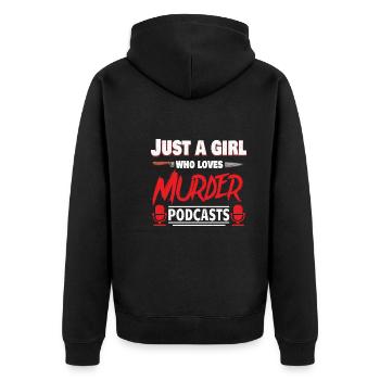 True Crime Murder Spy Crime Intérêt Idée cadeau - Veste à capuche bio Premium Unisexe - noir - Dos - Nico (187cm)