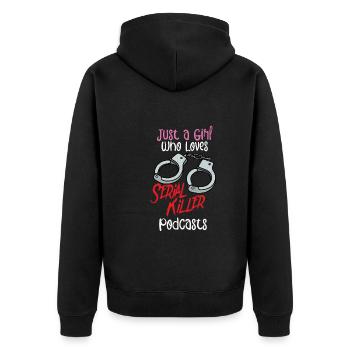 True Crime Murder Spy Crime Intérêt Idée cadeau - Veste à capuche bio Premium Unisexe - noir - Dos - Nico (187cm)