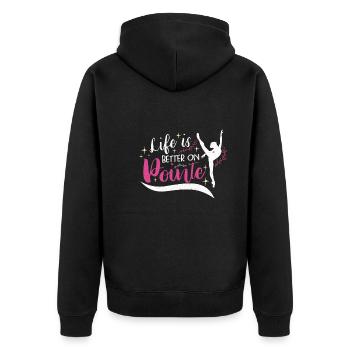 Ballet Ballerine Danse Danse Danse Ballet Cadeau - Veste à capuche bio Premium Unisexe - noir - Dos - Nico (187cm)