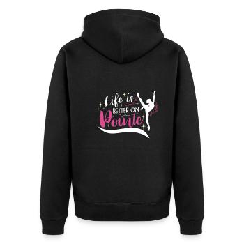 Ballet Ballerine Danse Danse Danse Ballet Cadeau - Veste à capuche bio Premium Unisexe - noir - Dos - Nico (187cm)