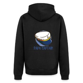 Bateau Papa Capitaine de bateau Ponton Marin Croisière - Veste à capuche bio Premium Unisexe - noir - Dos - Nico (187cm)