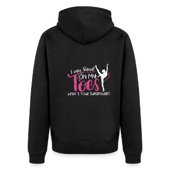 Ballet Ballerina Dance Dancer Dancing Ballet Gift - Unisex Premium Organic Zip Hoodie - black - Back - Nico (187cm)