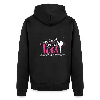 Ballet Ballerina Dance Dancer Dancing Ballet Gift - Unisex Premium Organic Zip Hoodie - black - Back - Nico (187cm)