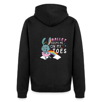 Ballet Ballerina Dance Dancer Dancing Ballet Gift - Unisex Premium Organic Zip Hoodie - black - Back - Nico (187cm)