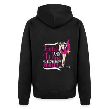 Ballet Ballerine Danse Danse Danse Ballet Cadeau - Veste à capuche bio Premium Unisexe - noir - Dos - Nico (187cm)