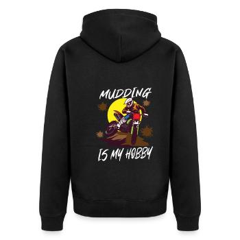 Dirt Bike Dirt Bike Riding Motocross Dirt Biking - Unisex Premium Organic Zip Hoodie - black - Back - Nico (187cm)
