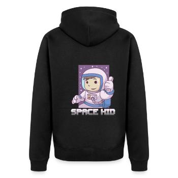 Astronaute Astronomie Système Solaire Espace Enfants - Veste à capuche bio Premium Unisexe - noir - Dos - Nico (187cm)