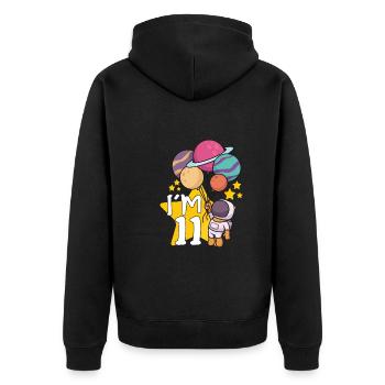 Astronaute Astronomie Système Solaire Espace Enfants - Veste à capuche bio Premium Unisexe - noir - Dos - Nico (187cm)