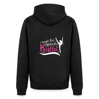 Ballet Ballerina Dance Dancer Dancing Ballet Gift - Unisex Premium Bio Zip Hoodie - Schwarz - Hinten - Nico (187cm)