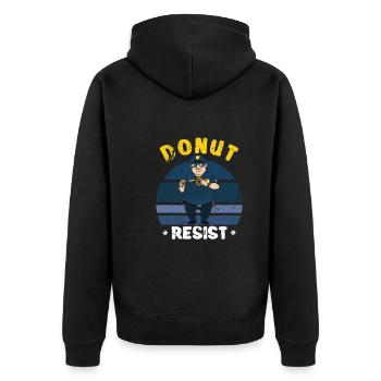 Bureau de police des policiers - Veste à capuche bio Premium Unisexe - noir - Dos - Nico (187cm)
