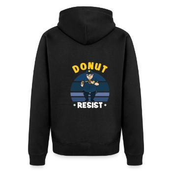 Bureau de police des policiers - Veste à capuche bio Premium Unisexe - noir - Dos - Nico (187cm)