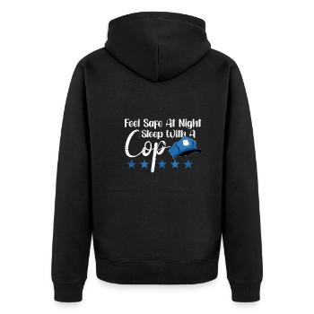Bureau de police des policiers - Veste à capuche bio Premium Unisexe - noir - Dos - Nico (187cm)