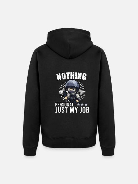 Police Cop Officer Police Office - Unisex Premium Bio Zip Hoodie - Schwarz