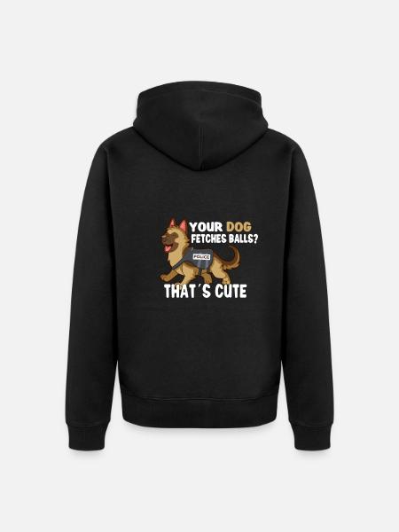 Police Cop Officer Police Office - Unisex Premium Organic Zip Hoodie - black