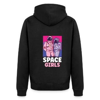 Astronaute Astronomie Système Solaire Espace Enfants - Veste à capuche bio Premium Unisexe - noir - Dos - Nico (187cm)