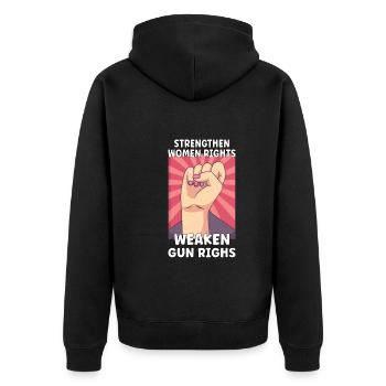 Féminisme Pouvoir des femmes Pro-choix Pro Avortement - Veste à capuche bio Premium Unisexe - noir - Dos - Nico (187cm)