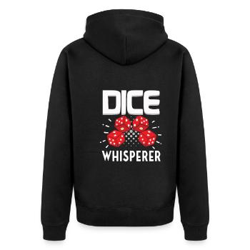 Poker Casino Poker Player Gambling Las Vegas Gift - Unisex Premium Organic Zip Hoodie - black - Back - Nico (187cm)