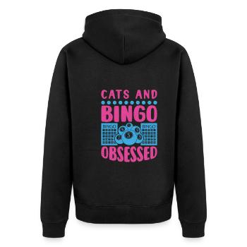 Bingo Jeu de cartes Grand-mère Bingo Joueur Bingo Cartes - Veste à capuche bio Premium Unisexe - noir - Dos - Nico (187cm)