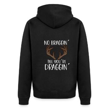 Deer Hunting Hunting Season Buck Hunting - Unisex Premium Organic Zip Hoodie - black - Back - Nico (187cm)