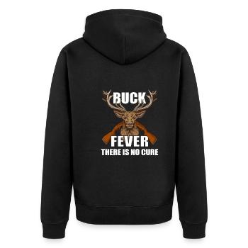 Deer Hunting Hunting Season Buck Hunting - Unisex Premium Organic Zip Hoodie - black - Back - Nico (187cm)