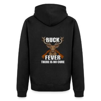 Deer Hunting Hunting Season Buck Hunting - Unisex Premium Organic Zip Hoodie - black - Back - Nico (187cm)