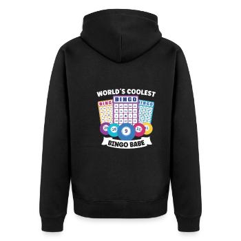 Bingo Jeu de cartes Grand-mère Bingo Joueur Bingo Cartes - Veste à capuche bio Premium Unisexe - noir - Dos - Nico (187cm)