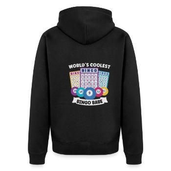 Bingo Jeu de cartes Grand-mère Bingo Joueur Bingo Cartes - Veste à capuche bio Premium Unisexe - noir - Dos - Nico (187cm)