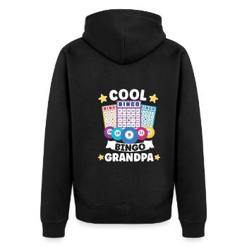 Bingo Jeu de cartes Grand-mère Bingo Joueur Bingo Cartes - Veste à capuche bio Premium Unisexe - noir - Dos - Nico (187cm)