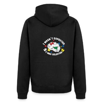 Autism Awareness Autism Disease Autistic Gift - Unisex Premium Bio Zip Hoodie - Schwarz - Hinten - Nico (187cm)