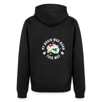 Autism Awareness Autism Disease Autistic Poison - Unisex Premium Organic Zip Hoodie - black - Back - Nico (187cm)