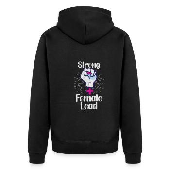 Feminist Feminism Actor Theater Drama Teacher - Unisex Premium Organic Zip Hoodie - black - Back - Nico (187cm)