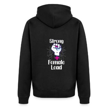 Feminist Feminism Actor Theater Drama Teacher - Unisex Premium Organic Zip Hoodie - black - Back - Nico (187cm)