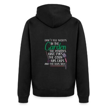 Gardening Plants Gardener Plantation Nature Gift - Unisex Premium Organic Zip Hoodie - black - Back - Nico (187cm)