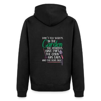 Gardening Plants Gardener Plantation Nature Gift - Unisex Premium Organic Zip Hoodie - black - Back - Nico (187cm)