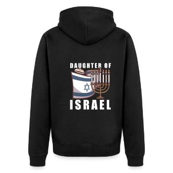 Juif israélite Héritage israélite Juif Israël Juif - Veste à capuche bio Premium Unisexe - noir - Dos - Nico (187cm)