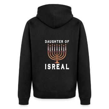 Juif israélite Héritage israélite Juif Israël Juif - Veste à capuche bio Premium Unisexe - noir - Dos - Nico (187cm)