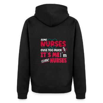 Infirmière Infirmière Infirmière Clinique Paramédicale - Veste à capuche bio Premium Unisexe - noir - Dos - Nico (187cm)