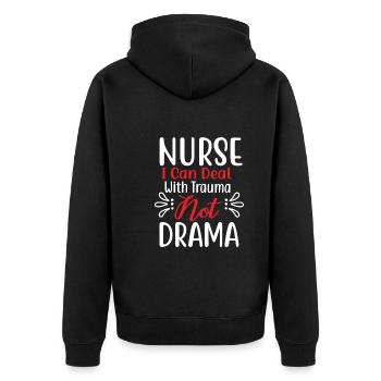 Infirmière Infirmière Infirmière Clinique Paramédicale - Veste à capuche bio Premium Unisexe - noir - Dos - Nico (187cm)