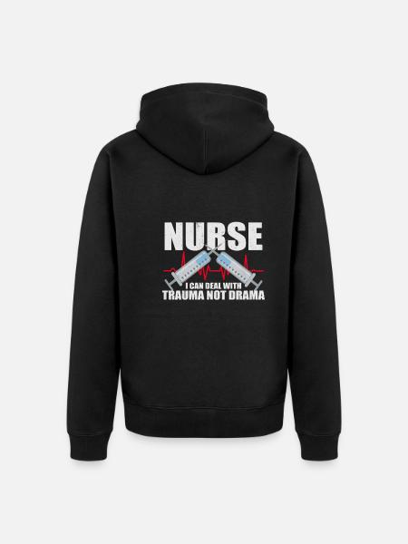 Nurse Nursing Clinic Paramedic - Unisex Premium Organic Zip Hoodie - black