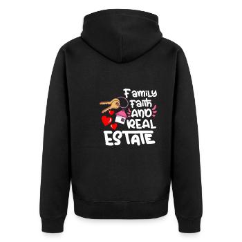 Real Estate Agent Realtor Home Closing Investor - Unisex Premium Organic Zip Hoodie - black - Back - Nico (187cm)
