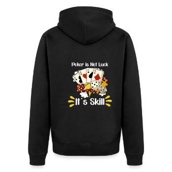 Poker Casino Poker Player Gambling Roulette Gift - Unisex Premium Bio Zip Hoodie - Schwarz - Hinten - Nico (187cm)