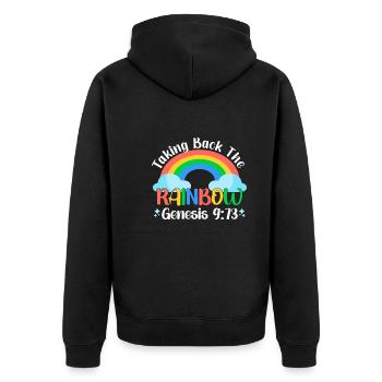 Pansexual Gay Pansexuality Asexual Asexuality - Unisex Premium Organic Zip Hoodie - black - Back - Nico (187cm)